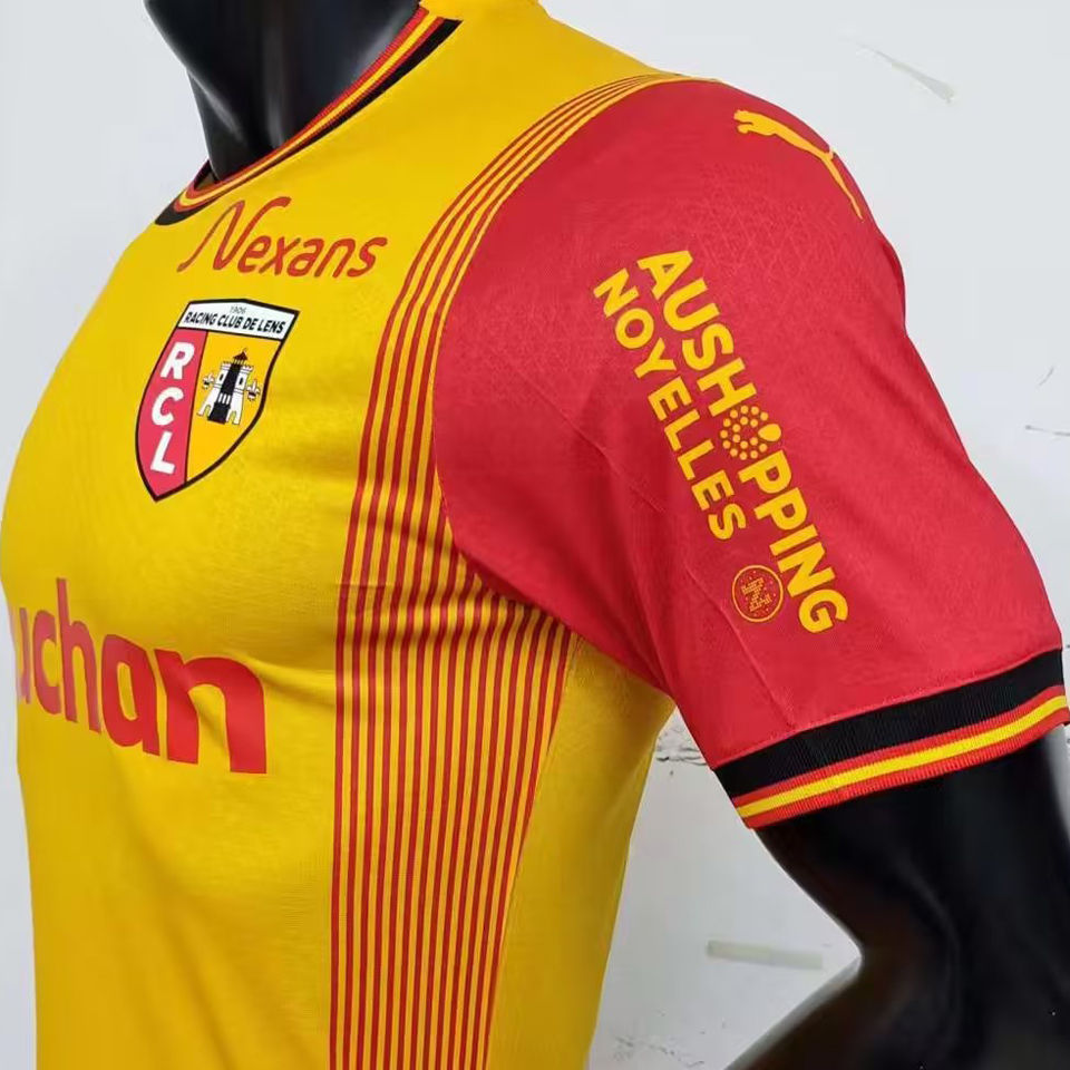RC Lens Home Soccer Jersey 2023/24 - UCL