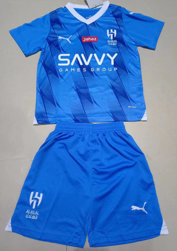 2023/24 Al Hilal SFC Home Blue Kids Soccer Jersey 利雅得新月