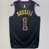 2023/24 Lakers RUSSELL #1 Black City Edition NBA Jerseys