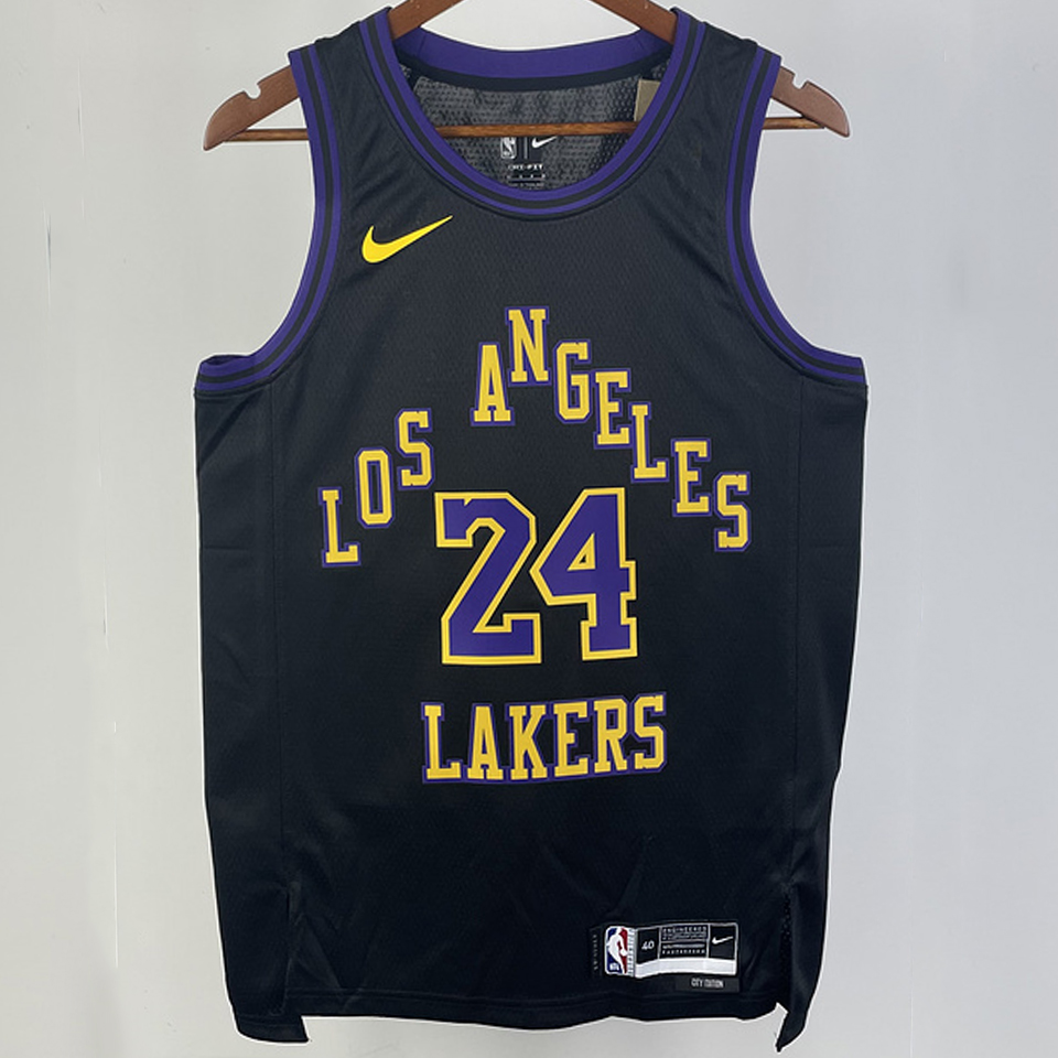 2022-23 Los Angeles Lakers Kobe Bryant 24 White City Edition Jersey - Men  Jersey - Bluefink