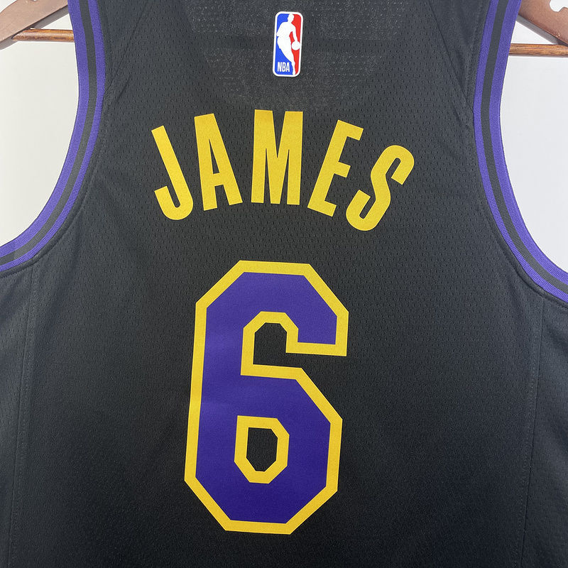 NBA Lakers Lebron James #23 Black Pin-Striped Basketball Mens Shorts Medium