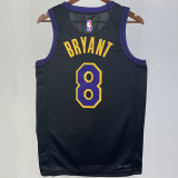 2023/24 Lakers BRYANT #8  Black City Edition NBA Jerseys
