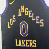 2023/24 Lakers WETBROOK #0 Black City Edition NBA Jerseys