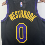 2023/24 Lakers WETBROOK #0 Black City Edition NBA Jerseys