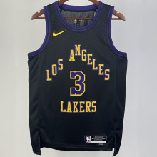 2023/24 Lakers DAVIS #3 Black City Edition NBA Jerseys
