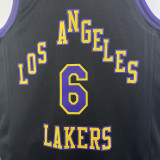 2023/24 Lakers JAMES #6  Black City Edition NBA Jerseys