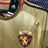 2016 Sport Recife Gold Retro Soccer Jersey