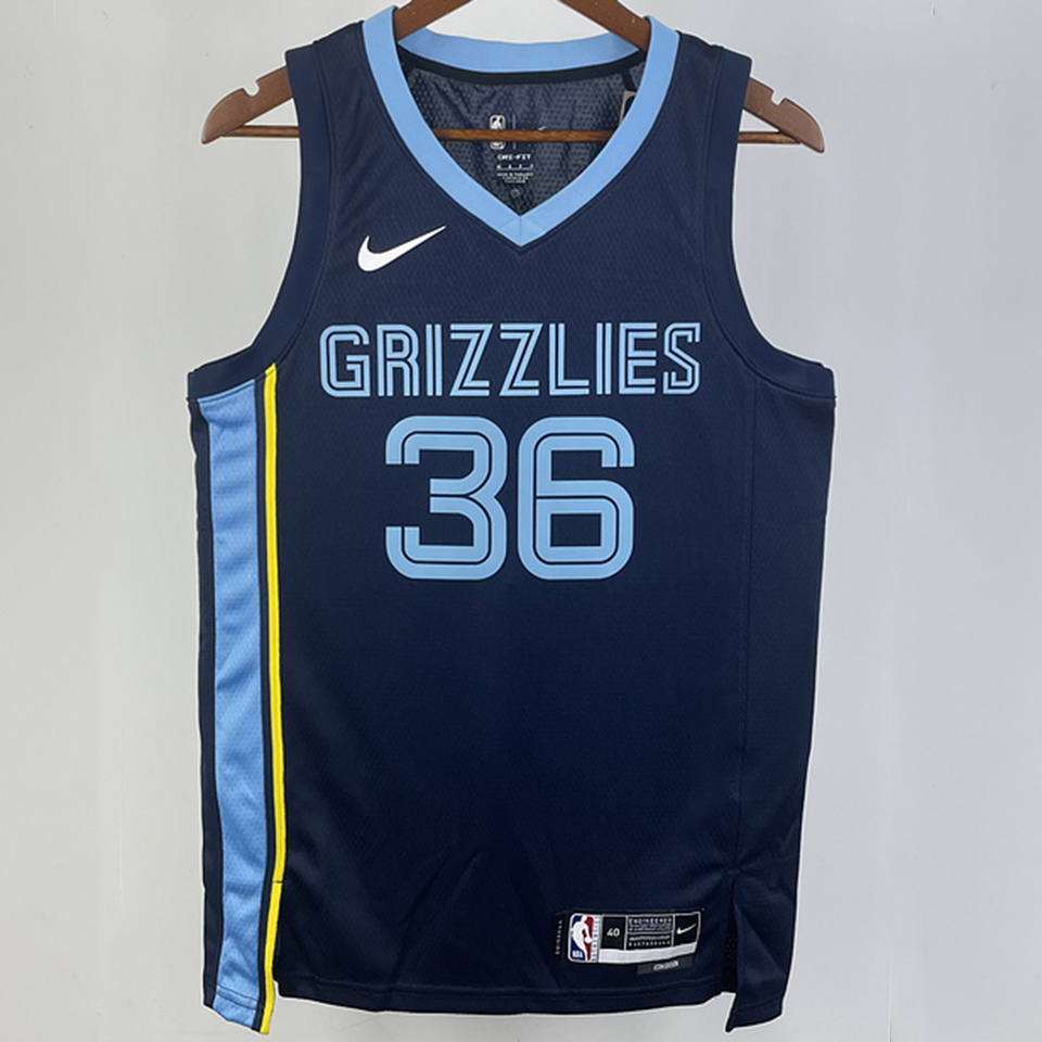 2023/24 Grizzlies SMART #36 Black NBA Jerseys Hot Pressed
