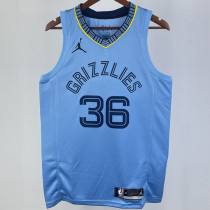 2023/24 Grizzlies SMART #36 Blue NBA Jerseys Hot Pressed