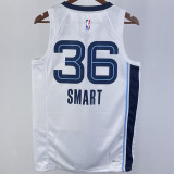 2023/24 Grizzlies SMART #36 White NBA Jerseys Hot Pressed