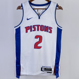 2023/24 Pistons CUNNINGHAM #2 White NBA Jerseys 热压
