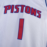 2023/24 Pistons IVERSON #1 White NBA Jerseys 热压