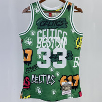 1985/86 Celtics BIRD #33 Green  Retro NBA Jerseys 热压