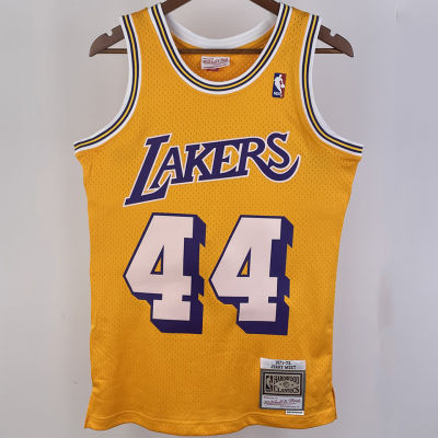 Throwback Nba Los Angeles Lakers Basketball Jersey #44 West As-is