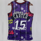 1998/99 Timberwolves CARTER #15 Purple Retro NBA Jerseys 热压