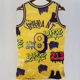 1996/97 Lakers BRYANT #8 Yellow Retro NBA Jerseys 热压