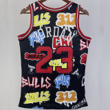 1997/98 Bulls JORDAN #15 Black Retro NBA Jerseys 热压