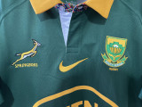 2023/24 South Africa Home Green Rugby Jersey  南非 胸前有广告