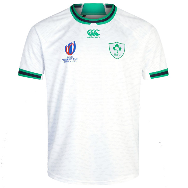 2023 Irish IRFU  RUGBY WORLD CUP Away White Rugby Jersey  Ireland爱尔兰