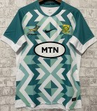 2023/24 South Africa Away White Rugby Jersey  南非 胸前有广告