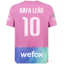 Rafa Leão #10 AC Milan Third Fans Soccer Jersey (UCL Font 欧冠字体 ) 2023/24 ★★