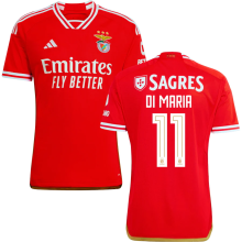 DI MARIA #11 Benfica Home Red Fans Jersey 2023/24 (UCL Font 欧冠字体) ★★