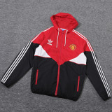 2023/24 M Utd Red Black Windbreaker