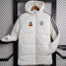 2023/24 Germany White Cotton Jacket 黑三边