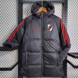 2023/24 River Plate Black Cotton Jacket 红三边