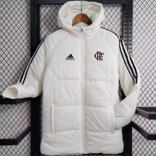 2023/24 Flamengo White Cotton Jacket 黑三边