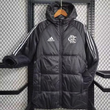2023/24 Flamengo Black Cotton Jacket 白三边