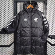 2023/24 Flamengo Black Cotton Jacket 白三边