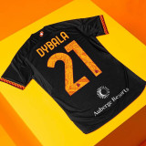 2023/24 Roma Third Black Fans Soccer Jersey 有胸前广告