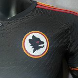 2023/24 Roma Third Black Player Version Soccer Jersey
