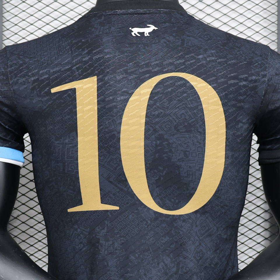 2023 Argentina Black Gold Special Player Edition Football Shirt