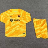 2023/24 BA Yellow Goalkeeper Long Sleeve Jersey (A Set, Pants Have Number) 裤有号码