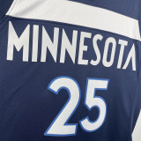 2023/24 Timberwolves ROSE # 25 Sapphire Blue  NBA Jerseys