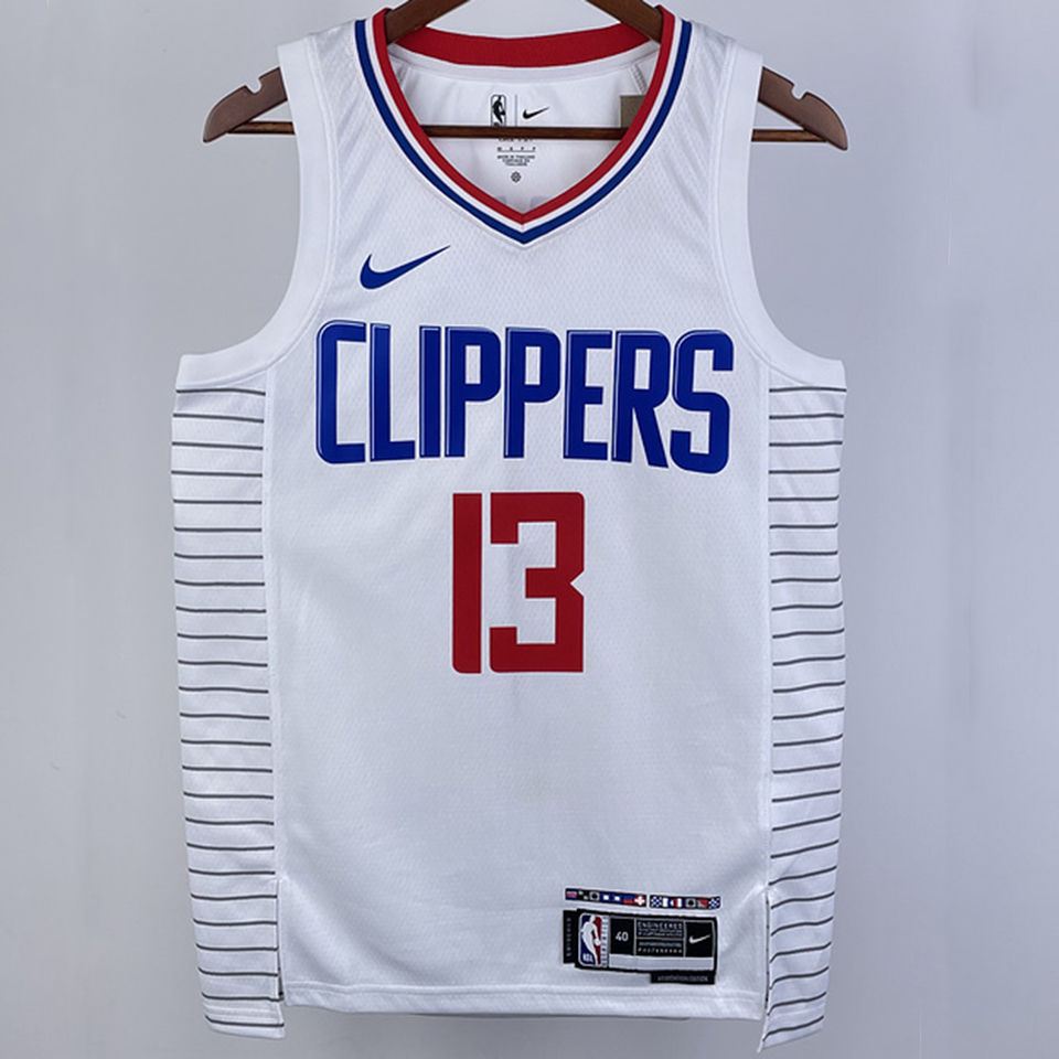 2023/24 Clippers GEORGE #13 White NBA Jerseys