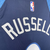2023/24 Timberwolves RUSSELL #0 Sapphire Blue  NBA Jerseys