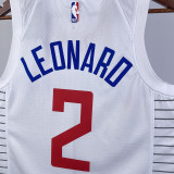 2023/24 Clippers LEONARD #2 White NBA Jerseys