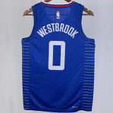 2023/24 Clippers WESTBROOK #0 Blue NBA Jerseys