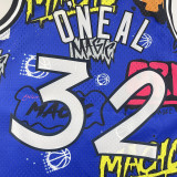 1994/95 Hawks ONEAL #32 Blue Retro NBA Jerseys 热压