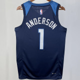 2023/24 Timberwolves ANDERSON #1 Sapphire Blue  NBA Jerseys