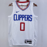 2023/24 Clippers WESTBROOK #0 White NBA Jerseys