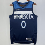 2023/24 Timberwolves RUSSELL #0 Sapphire Blue  NBA Jerseys