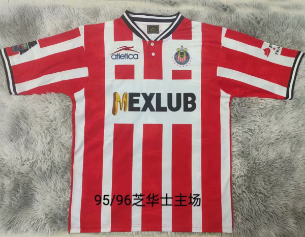 1995/96 Chivas Home Red Retro Soccer Jersey