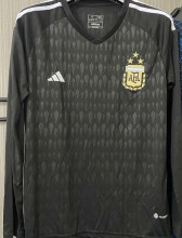 2022/23 Argentina Black Goalkeeper Fans Long Sleeve Jersey 长袖 (3 Stars 3星)
