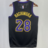 2023/24 Lakers HACHIMURA #28 Black City Edition NBA Jerseys