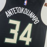 2023/24 Bucks ANTETOKOUNMPOL #34  Black NBA Jerseys