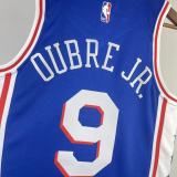 2023/24 76ers OUBRE JR. #9 Blue NBA Jerseys